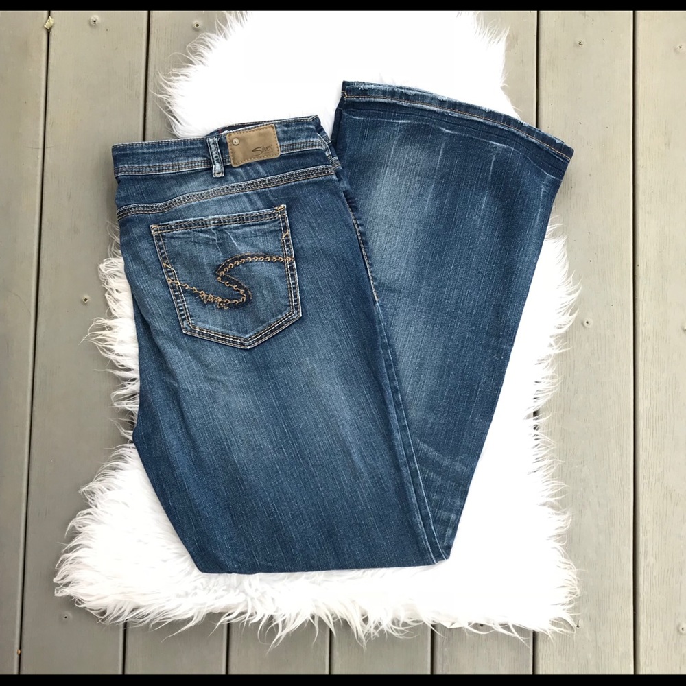 Women’s Plus Size Silver Aiko Mid Flare Jeans